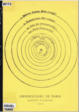 OCA NI 010465 W173 OBS PARIS RAPPORT1973