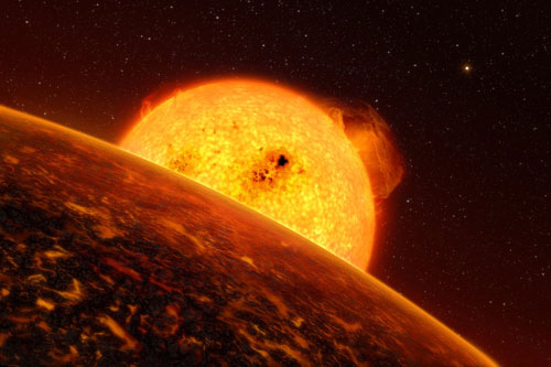 Exoplanète proche de son étoile